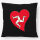 Kissen Isle of Man Flagge Herz 40x40cm