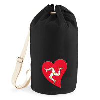 Seesack Isle of Man Flagge Herz 20 Liter Black