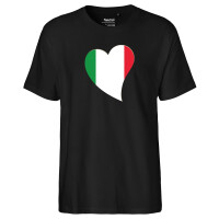 Herren T-Shirt Italien Flagge Herz
