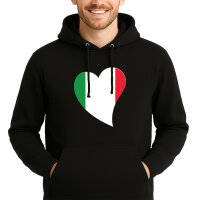 Unisex Hoodie Italien Flagge Herz