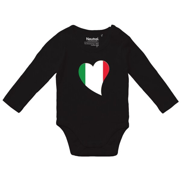 Baby Body Italien Flagge Herz