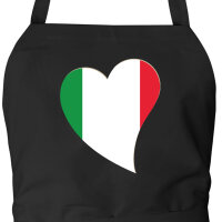 Sch&uuml;rze Italien Flagge Herz mit Taschen