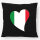 Kissen Italien Flagge Herz 40x40cm
