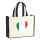 Jutetasche Italien Flagge Herz 21 Liter Black