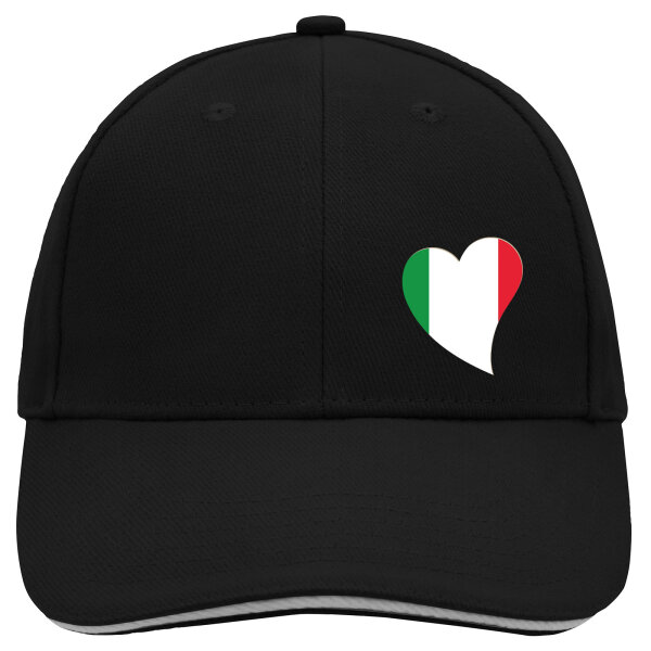 Kappe Italien Flagge Herz