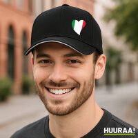 Kappe Italien Flagge Herz