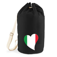 Seesack Italien Flagge Herz 20 Liter Black