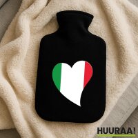 Wärmflasche Italien Flagge Herz
