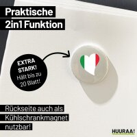 Magnet Italien Flagge Herz 59mm Kühlschrankmagnet
