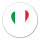 Aufkleber Italien Flagge Herz 10cm rund