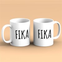 Kaffeetasse FIKA Kaffeepause Weiß 330ml