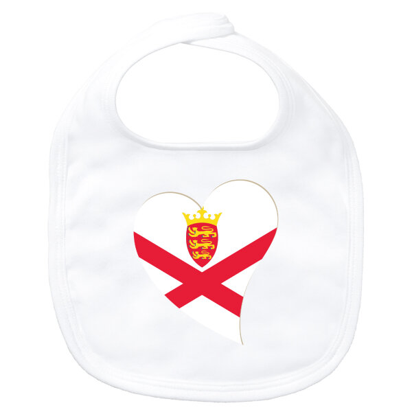 Baby Lätzchen Jersey Flagge Herz Klettverschluss