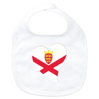 Baby L&auml;tzchen Jersey Flagge Herz Klettverschluss