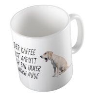 Kaffeetasse Hunde Welpe Kaffee Kaputt Puppy Dog Weiß 330ml