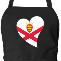 Sch&uuml;rze Jersey Flagge Herz mit Taschen