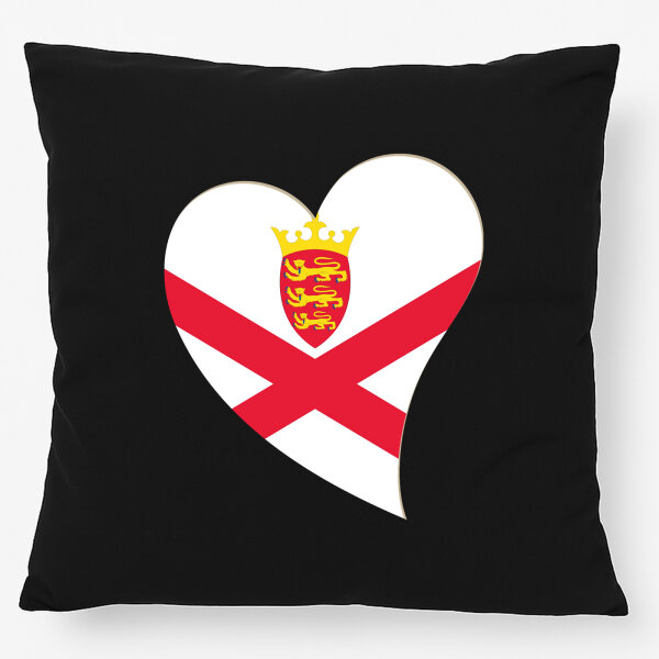 Kissen Jersey Flagge Herz 40x40cm