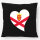 Kissen Jersey Flagge Herz 40x40cm