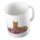 Kaffeetasse Süße Katze Tulpen Kitty Cat Flowers Weiß 330ml