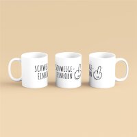 Kaffeetasse Schweigeeinhorntelfinger Weiß 330ml