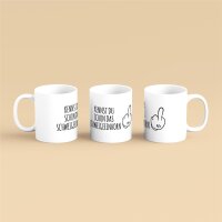 Kaffeetasse Kennst du das Schweigeeinhorntelfinger Weiß 330ml