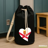 Seesack Jersey Flagge Herz 20 Liter Black