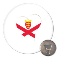 Magnet Jersey Flagge Herz 59mm K&uuml;hlschrankmagnet