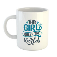 Kaffeetasse This Girl Rules The World Weiß 330ml