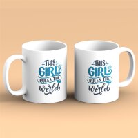 Kaffeetasse This Girl Rules The World Weiß 330ml