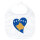 Baby Lätzchen Kosovo Flagge Herz Klettverschluss