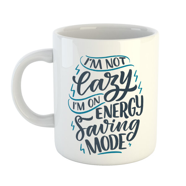 Kaffeetasse Not Lazy On Energy Saving Mode Weiß 330ml