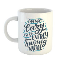 Kaffeetasse Not Lazy On Energy Saving Mode Weiß 330ml