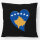 Kissen Kosovo Flagge Herz 40x40cm