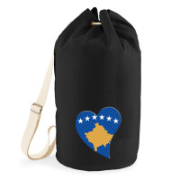 Seesack Kosovo Flagge Herz 20 Liter Black