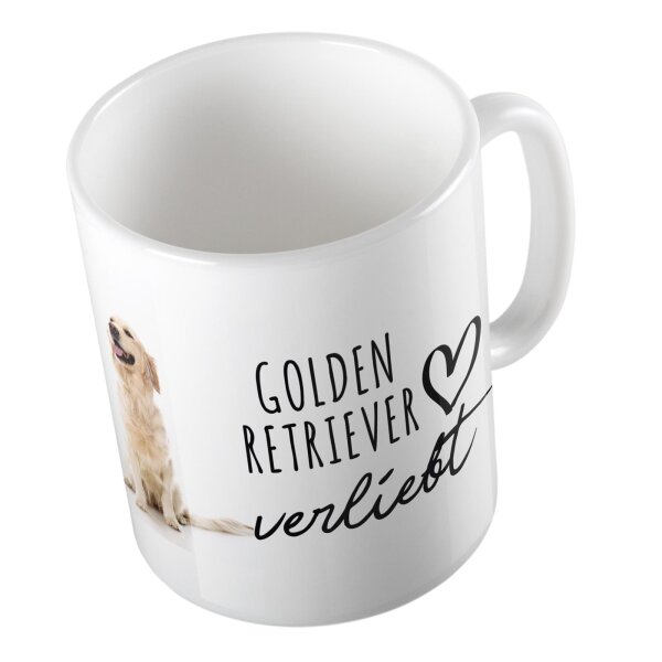 Kaffeetasse Golden Retriever Weiß 330ml