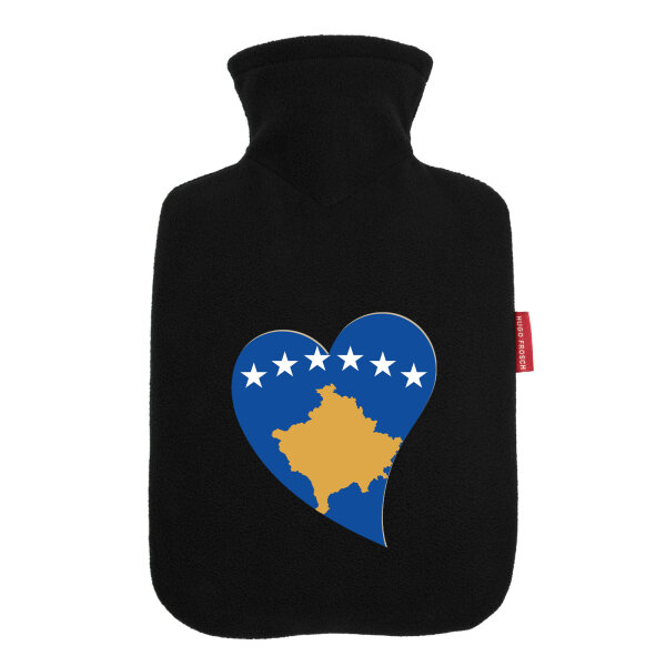 Wärmflasche Kosovo Flagge Herz