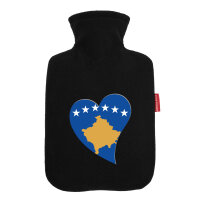 Wärmflasche Kosovo Flagge Herz