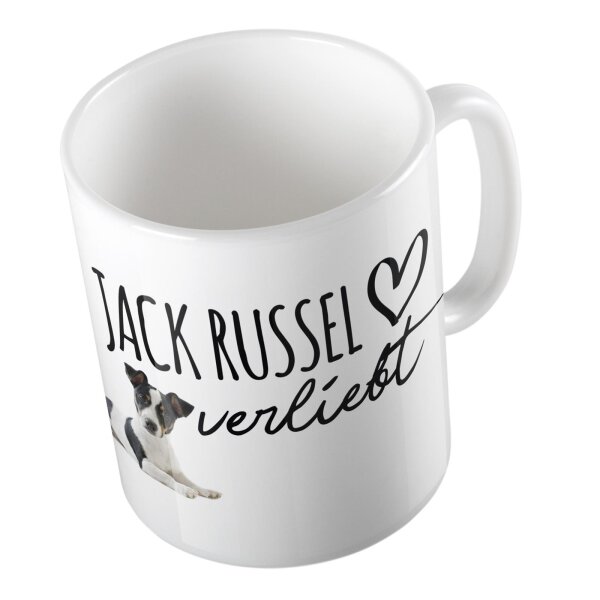Kaffeetasse Jack Russel Weiß 330ml