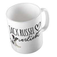Kaffeetasse Jack Russel Weiß 330ml