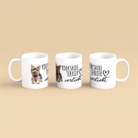 Kaffeetasse Yorkshire Terrier verliebt Welpe Weiß...