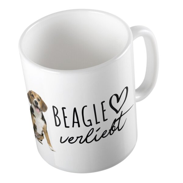 Kaffeetasse Beagle Weiß 330ml