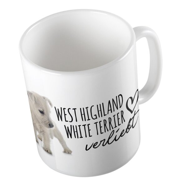 Kaffeetasse West Highland White Terrier verliebt Welpe Weiß 330ml