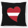 Kissen Lettland Flagge Herz 40x40cm