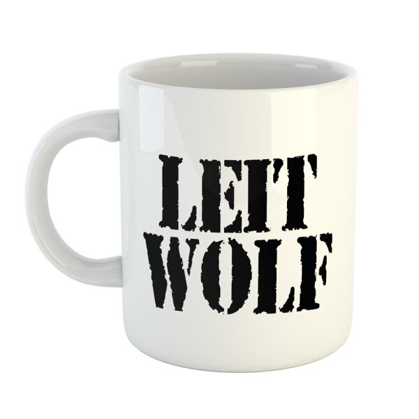 Kaffeetasse Leitwolf für Chefs Weiß 330ml