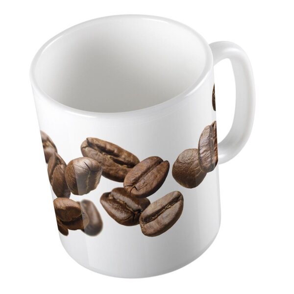 Kaffeetasse Kaffeebohnen Coffee Beans Weiß 330ml