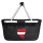 Einkaufskorb faltbar Lettland Flagge Herz 20 Liter Black