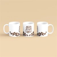Kaffeetasse Life is short enjoy your Coffee Weiß 330ml