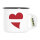 Emaille Tasse Lettland Flagge Herz 300ml Vintage