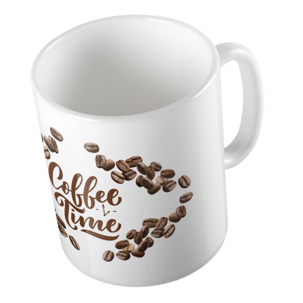 Kaffeetasse Coffee Time Kaffeebohnen Weiß 330ml