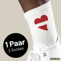 Unisex Socken Lettland Flagge Herz Baumwolle