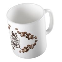Kaffeetasse Life begins after Coffee Kaffeebohnen...